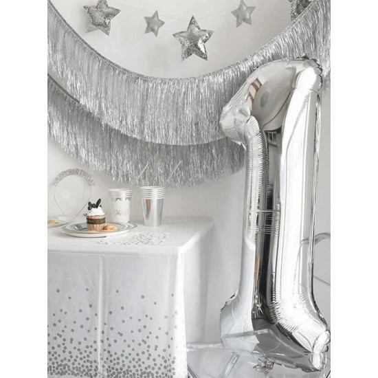 30cm foil fringe banner curtain