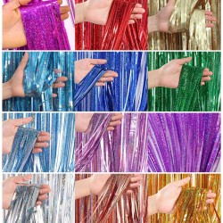 Laser foil fringe curtain, 4pks/lot