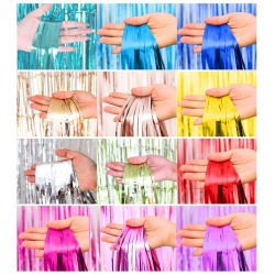 Shiny foil fringe curtain, 4pks/lot