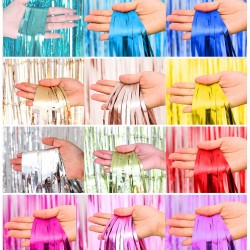 Shiny foil fringe curtain, 4pks/lot