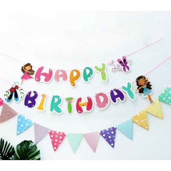 Hanging birthday party flag 004