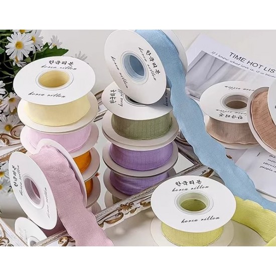 25mm, 40mm Ruffle cloth ribbon