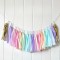 DIY plain tissue paper tassels, 4pks/lot