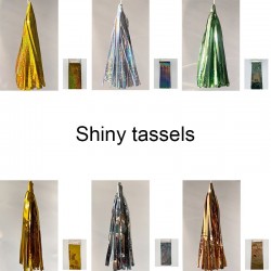 DIY shiny tissue paper tassels, 4pks/lot