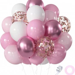 Balloons Arch Set for Birthdays, Wedding, Anniversary party decorations, 60pcs, 12"