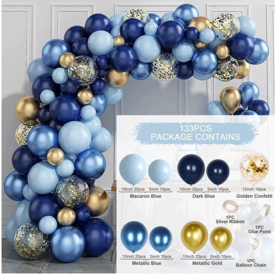 Blue balloons Arch Set for Birthdays, Wedding, Anniversary party decorations