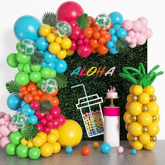 Hawaii balloons Arch Set for Birthdays, Wedding, Anniversary party decorations