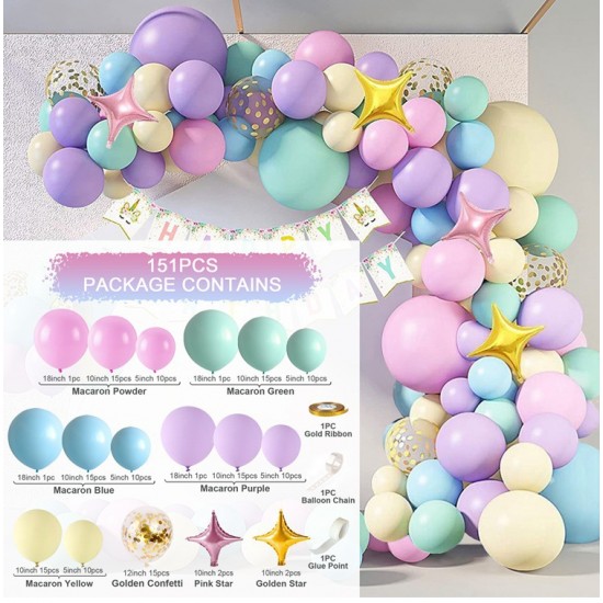 Macaroon balloons Arch Set for Birthdays, Wedding, Anniversary party decorations