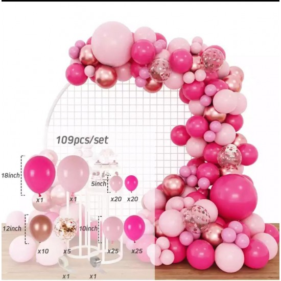 Pink balloons Arch Set for Birthdays, Wedding, Anniversary party decorations