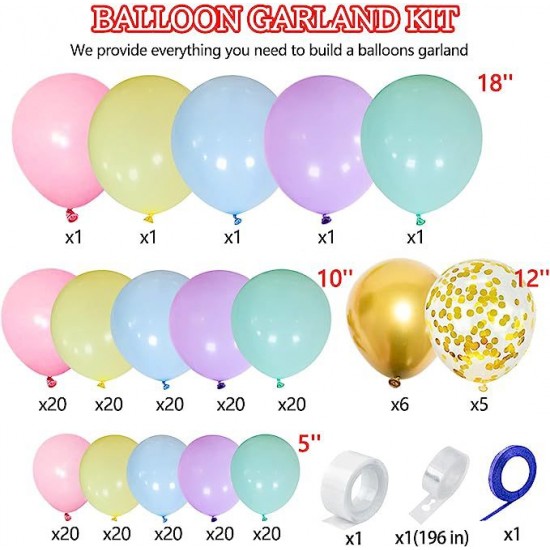 Balloon arch set, baby shower, birthday party, wedding, celebrations, 0018